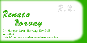 renato morvay business card
